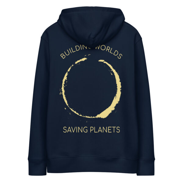 Unisex essential eco hoodie french navy back 6915c64dd790f.jpg