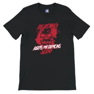 reading-keeps-my-demons-silent-premium-unisex-t-shirt